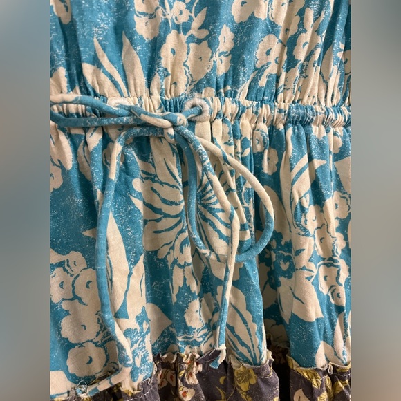 Anthropologie Daily Practice Tiered Ruffle Floral Knit mini dress - size xsmall - Picture 6 of 12